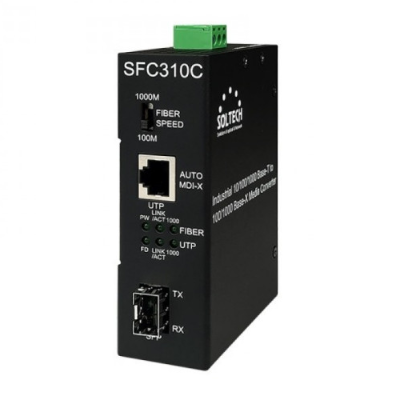 [SOLTECH] 솔텍  SFC310C LAN 1포트 SFP 1포트 산업용 광컨버터