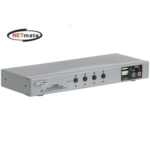 [넷메이트] NETmate NM-DKD04C 4K 60Hz Displayport KVM 4:1 스위치(USB/케이블 포함)