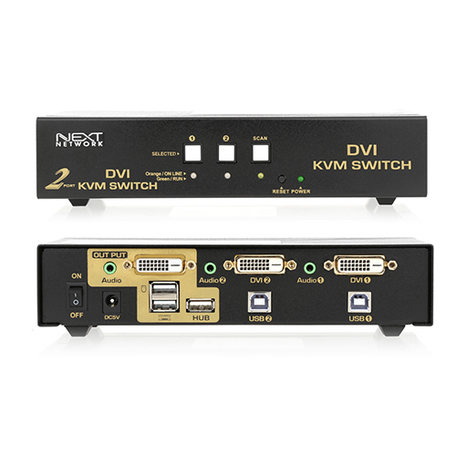 넥스트  NEXT-7302KVM-DVI 1x2 USB DVI KVM 스위치